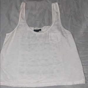 White tank top lace back